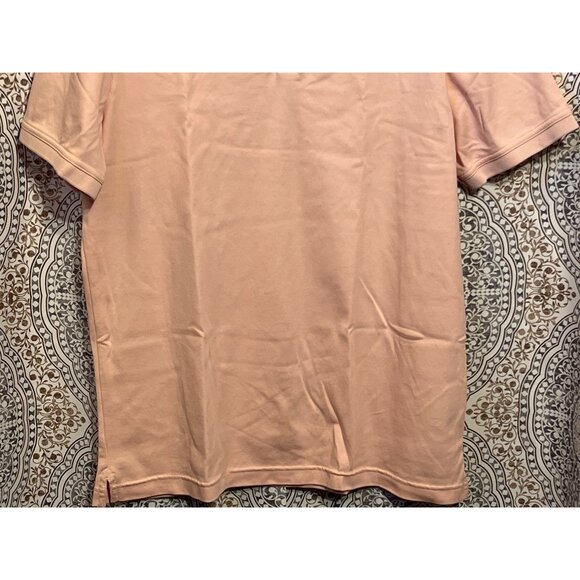 Banana Republic Mens Pink Polo Shirt Size L Soft Cotton Blend Short Sleeve - Picture 5 of 8